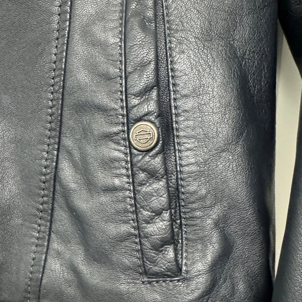 Harley-Davidson Midnight Black Leather Jacket - Picture 6 of 7